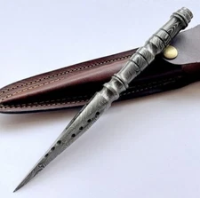 CUSTOM HANDMADE FORGED DAMASCUS STEEL KRIS BLADE HUNTING KRIS DAGGER KNIFE
