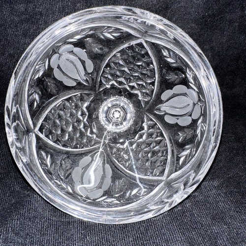 Beautiful Lead Crystal Footed Candy Dish 7 1/2 inches tall and 5 1/2 inches wide - Picture 10 of 14