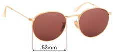 SFx Replacement Sunglass Lenses fits Ray Ban RB3447 Round Metal - 53mm Wide x 49
