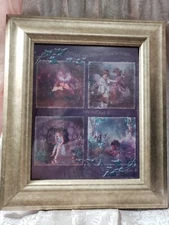 Wall Decor Framed Under Glass Fairy Children
