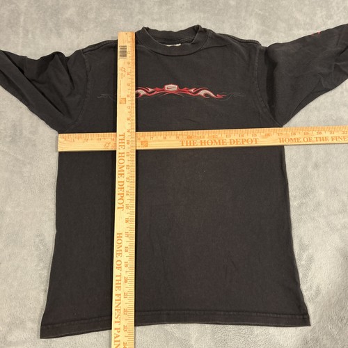 Vtg 90s Nike Youth Kids Long Sleeve Shirt Medium Chest 17 Basket Ball Flame Fire - Picture 7 of 14