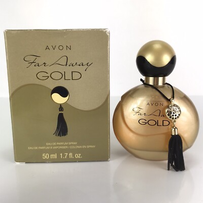 Avon Far Away Gold PARFUM Spray 1.7 oz NEW Opened Box 