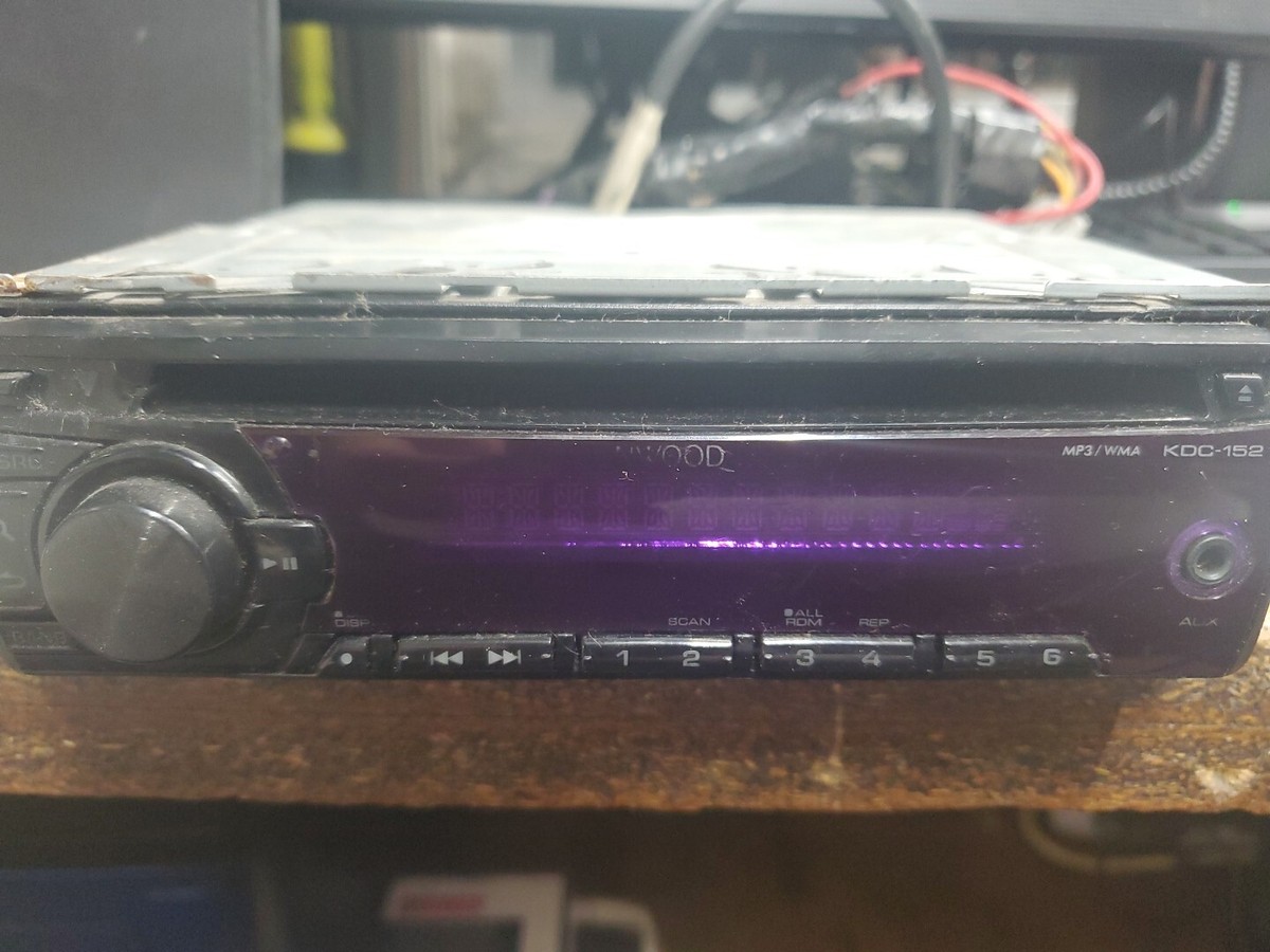 Kenwood KDC-152 CD MP3 Player 1 Din Receiver Aux In Stereo