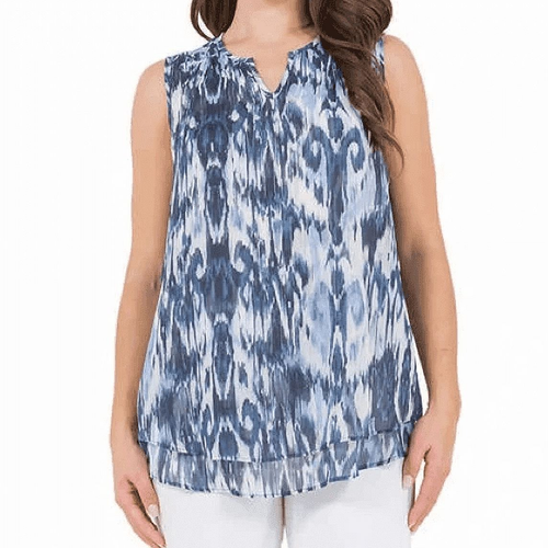 Cristina B Women's Sleeveless Top, Blue Depths, XXL - Picture 1 of 3