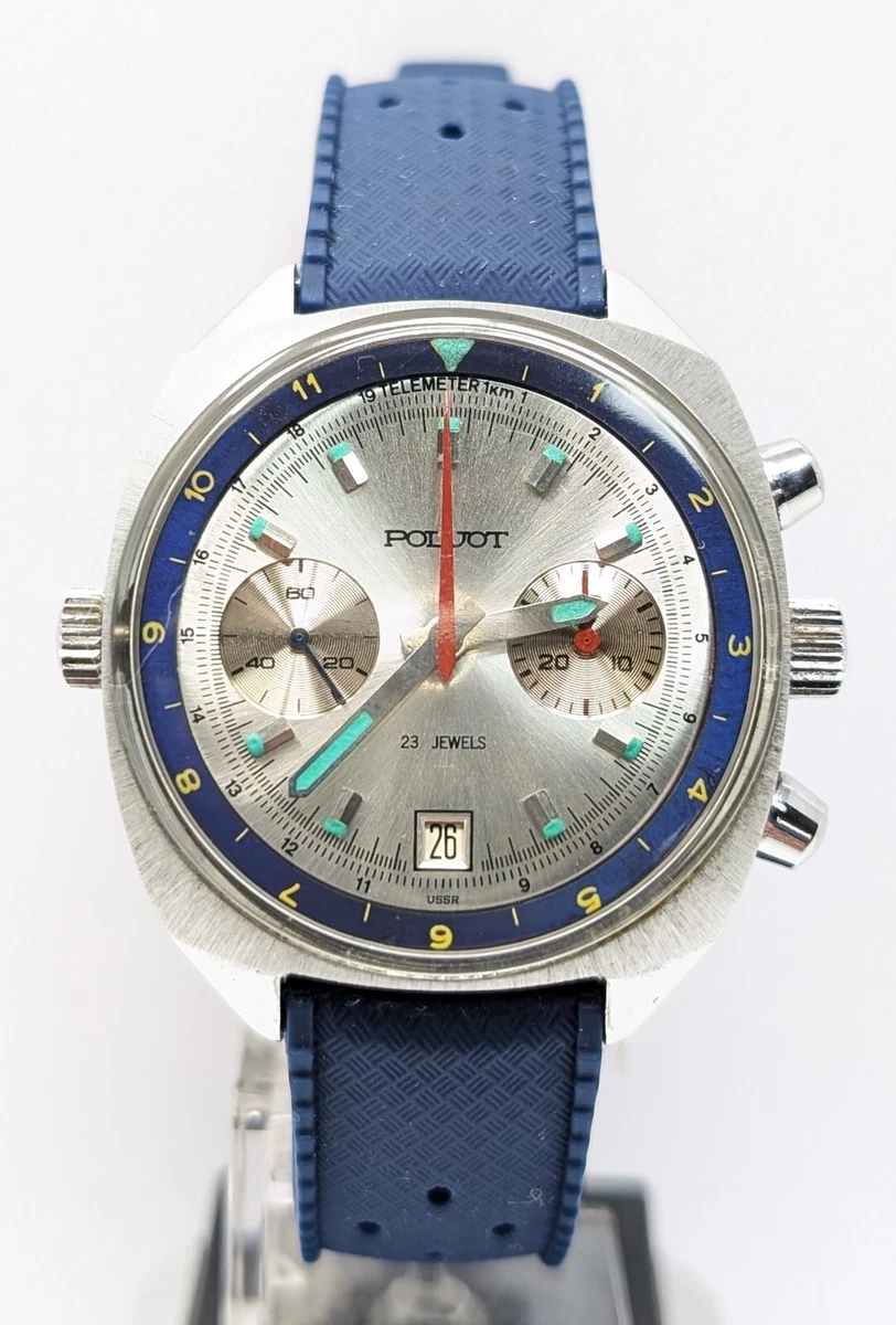 POLJOT AVIATORE 3105 Orologio da Pilota Russo Meccanico Orologio Ultimo