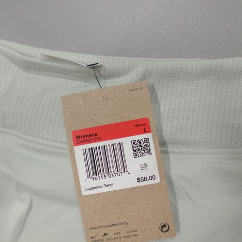 Nike Court Tennis Victory Skort DH9552 034 Green Gray Women's Size L - 第 2/8 張圖片