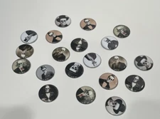 Skull 1.25 inch Pin Flat back Button Ready to make Keyring Badge Magnet Zip Pull