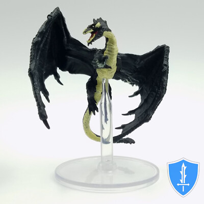 Young Black Dragon - Monster Menagerie 2 #40 D&D Rare Miniature