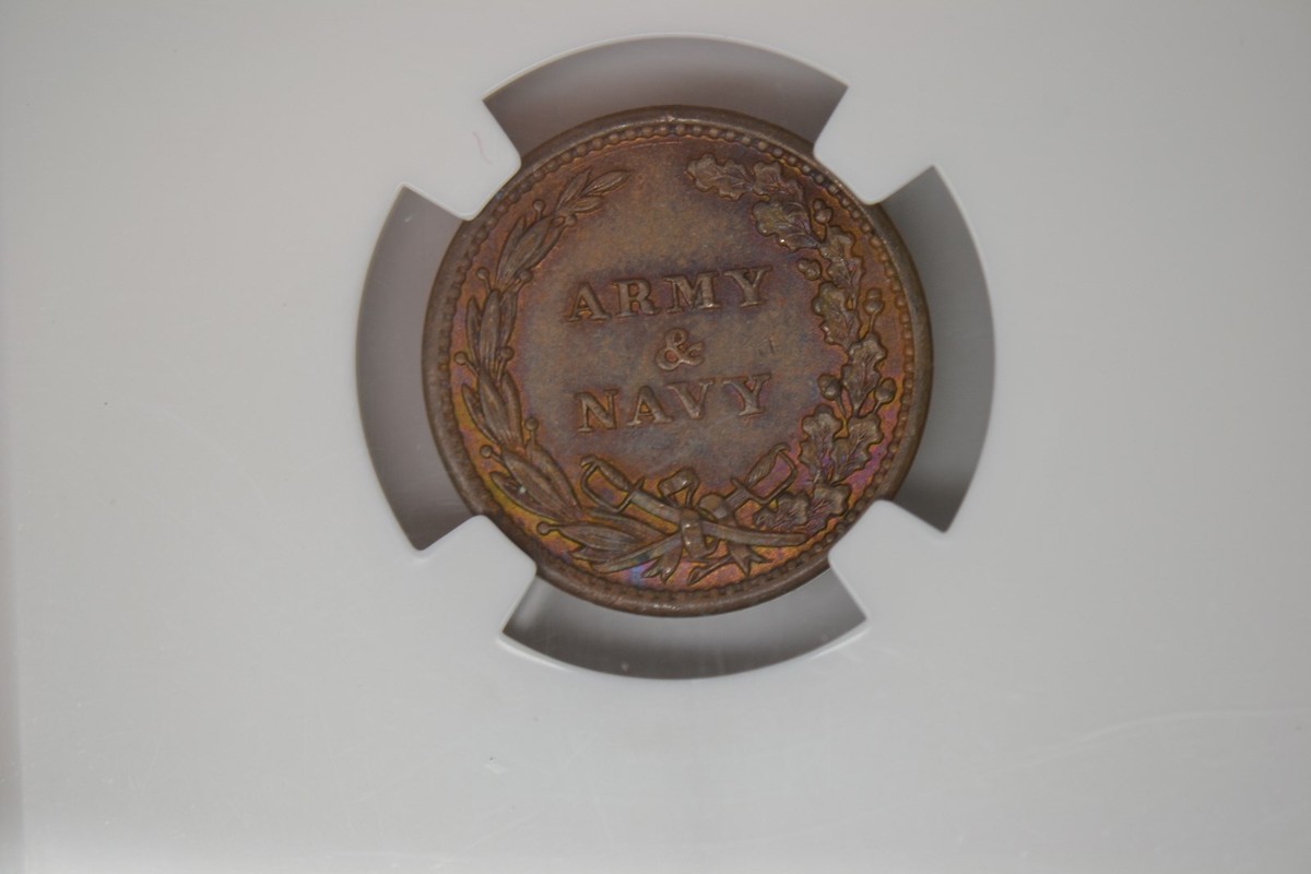 1863 Civil War Token- Army & Navy- NGC MS-64 BN. F-233/312a. | eBay