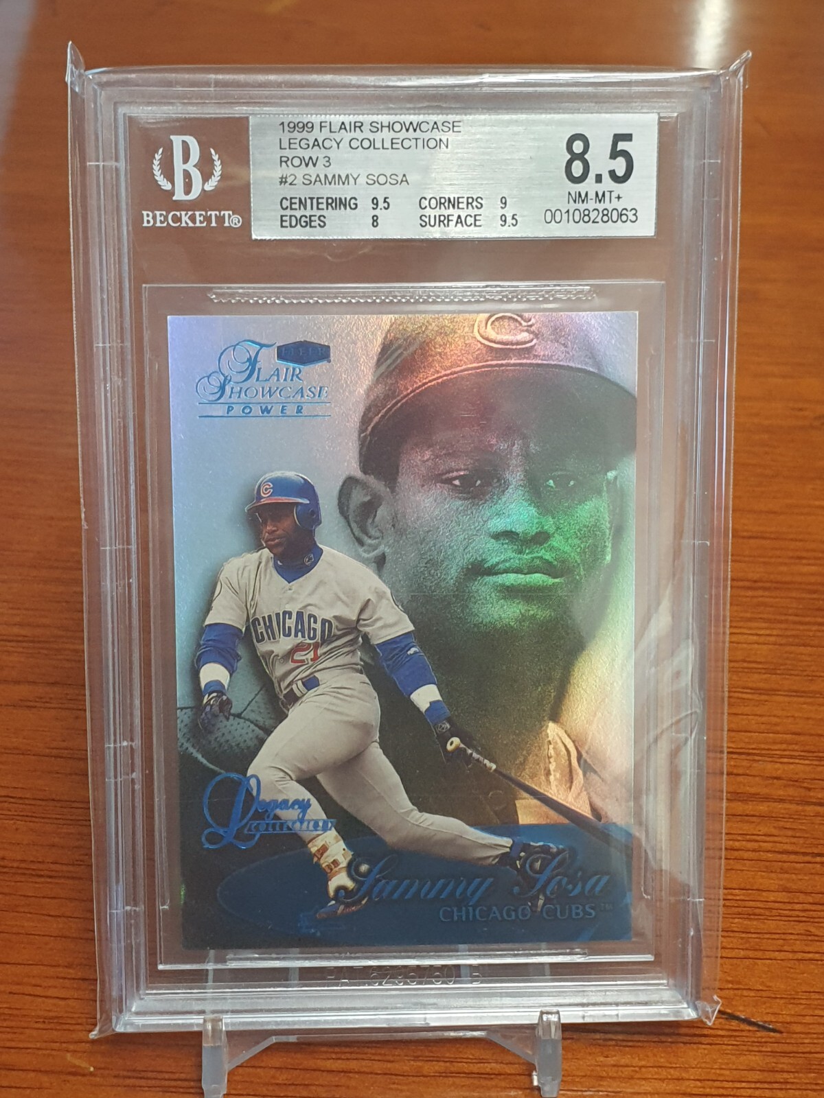 1999 Flair Showcase Legacy Collection Row 3 Sammy Sosa 92/99 BGS 