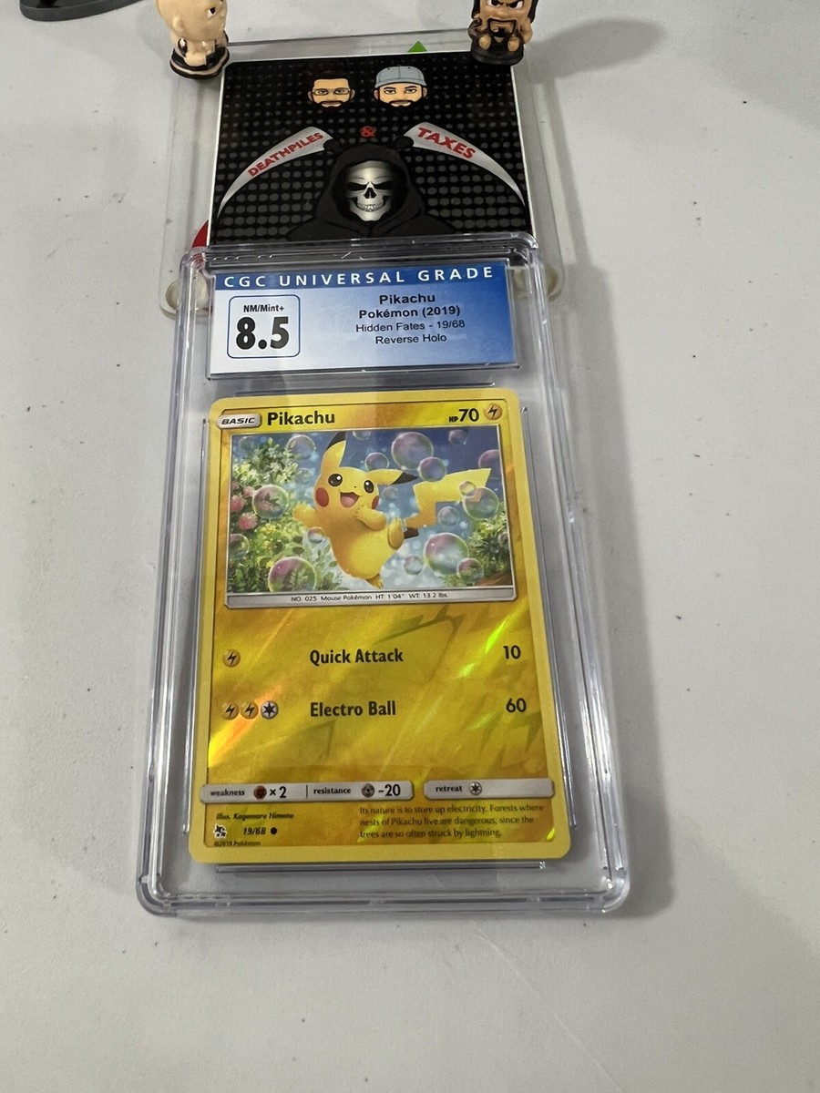 CGC 8.5 Pikachu Hidden Fates 19/68 2019 Reverse Holo English