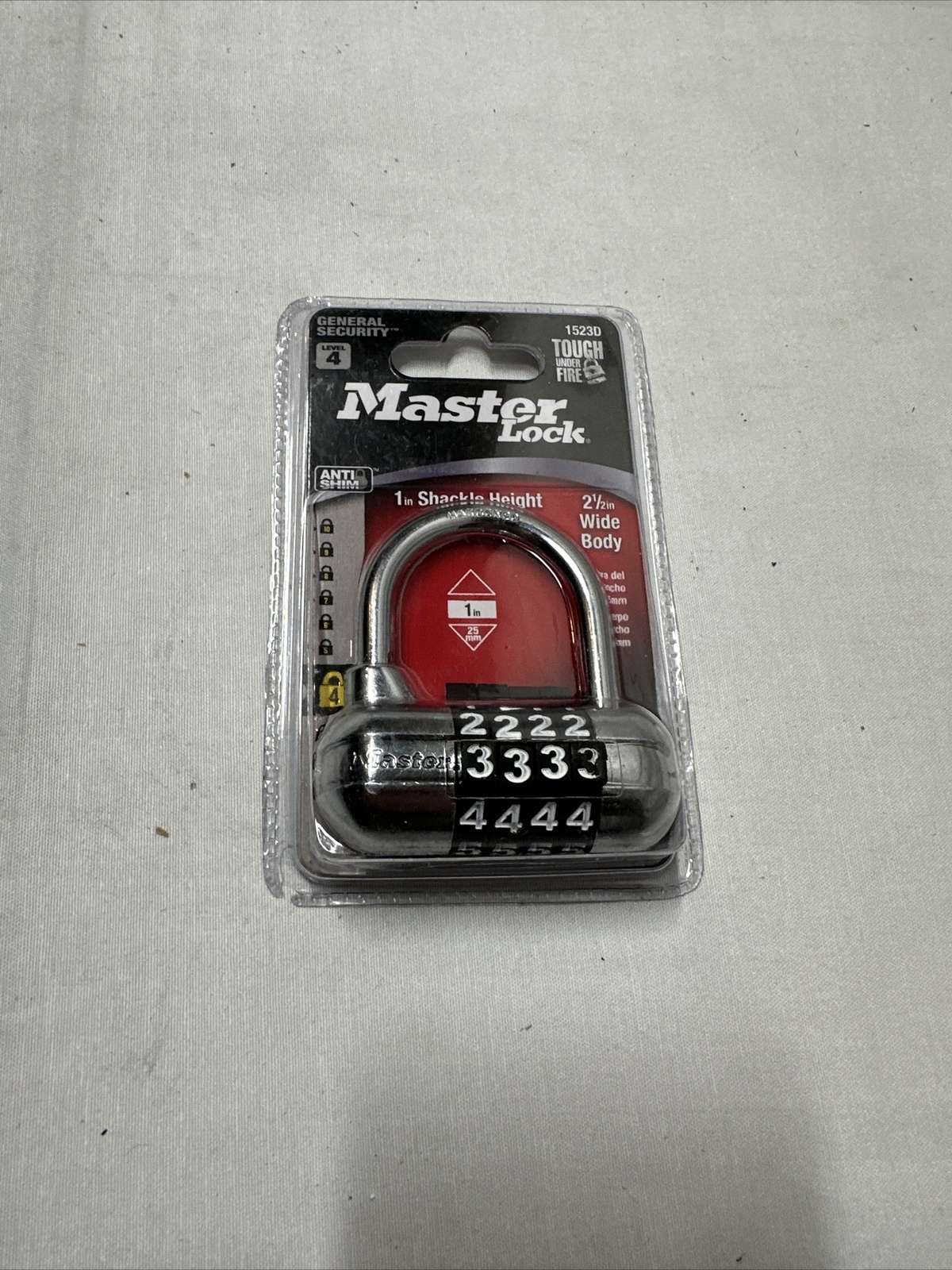 Master Lock Set Your Own Combination Padlock 1523D Black dials Anti