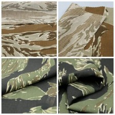 Polyester Cotton Tiger Stripe Camo Fabric Wear-resistant Cloth for DIY