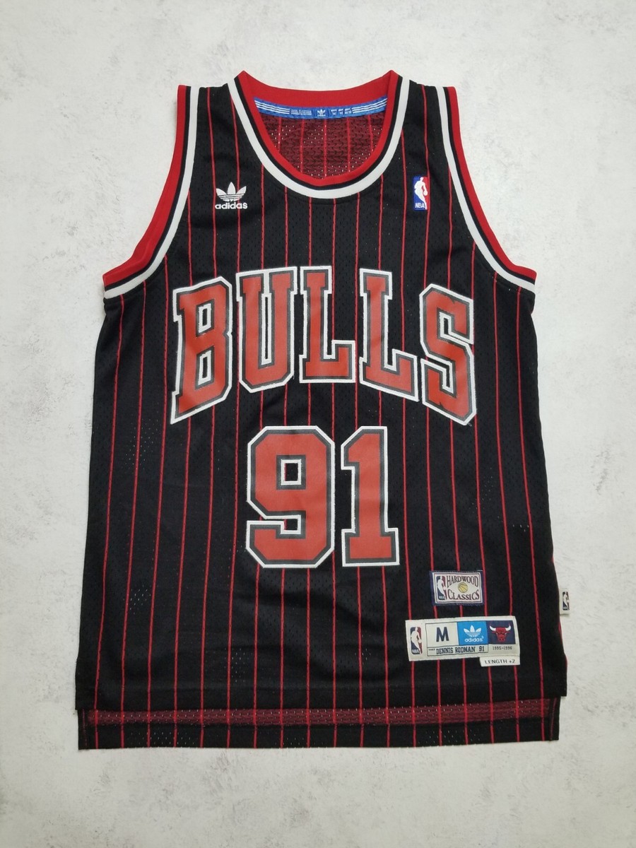 Adidas Dennis Rodman #91 Chicago Bulls 1995-1996 NBA Embroidered