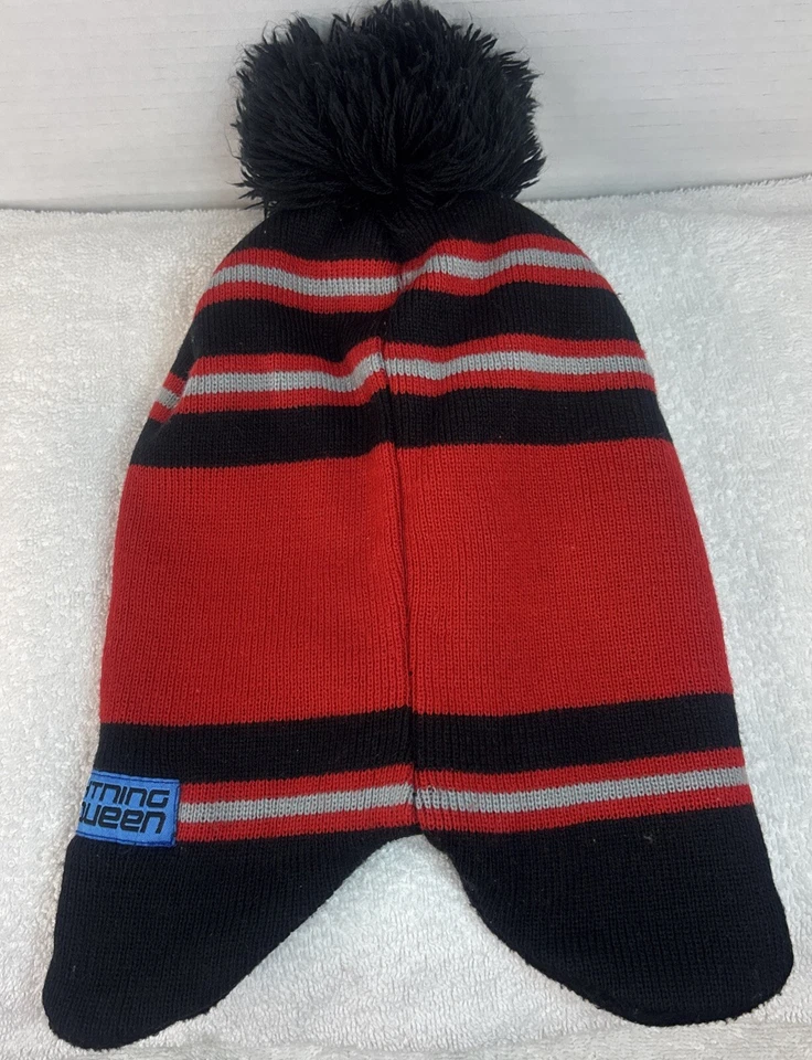 Disney Pixar Cars 3 Lightning McQueen Niños Pom Gorro Rojo/Negro/Gris Foto 3 de 4