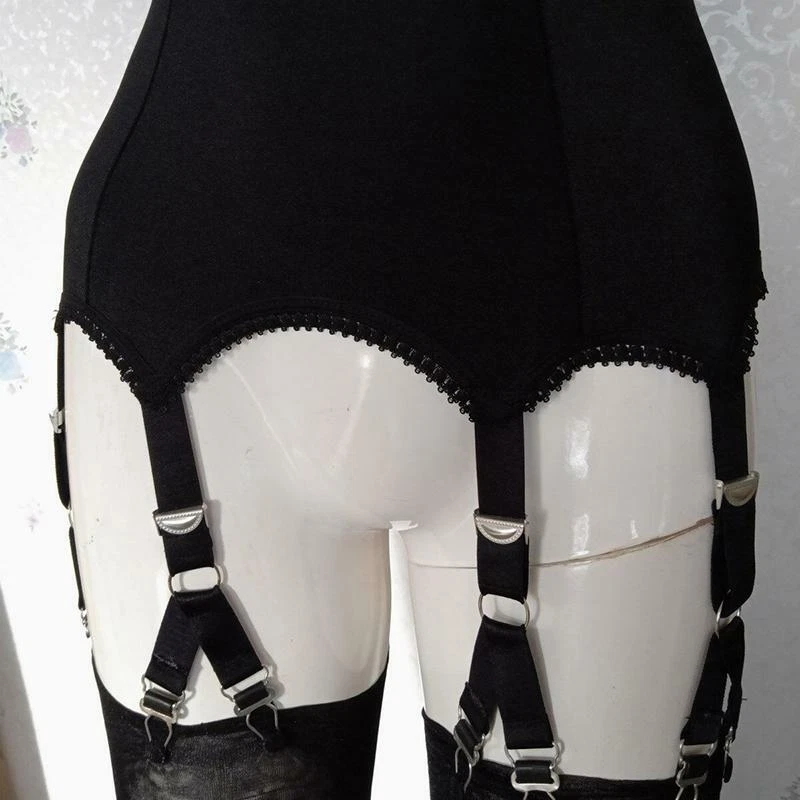 Satin Black Plus Size Garter Belts for Women for sale | eBay