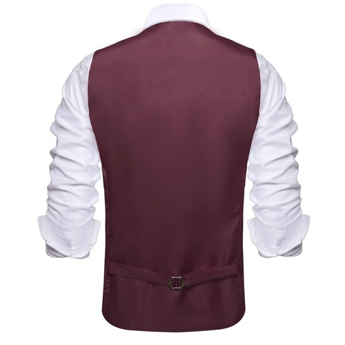 Solid Suit Vest for Men Slim V Neck Dress Waistcoat for Wedding 3 Real Pocket... - Picture 3 of 7