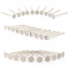 30Pcs T Head Diamond Grinding Bit Rotary Burr Carving Tool for Stone Shank 3/32"