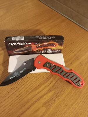 Fire Fighters Lockback Pocket knife camping/ hunting