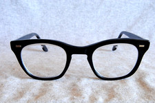 american optical halo eyeglass frames horn rim 48-24-4-1/2 to 5-3/4 nos