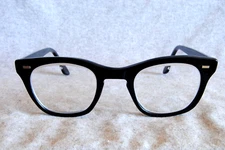 american optical halo eyeglass frames horn rim 48-24-4-1/2 to 5-3/4 nos