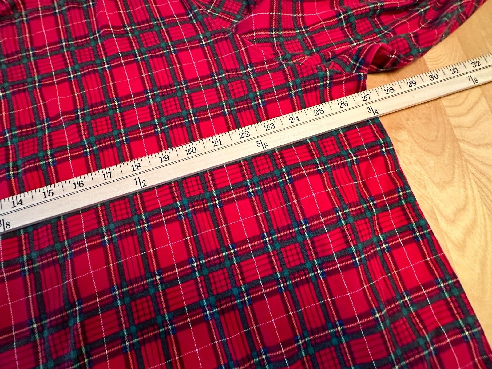 VINTAGE LANDS END TARTAN PLAID RELAXED FIT MOCK NECK LS SHIRT WOMENS SZ 3X