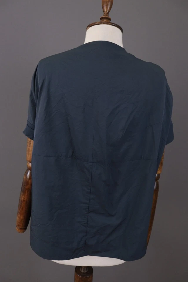 MARNI синий Snap короткий рукав блузка рубашка верхний размер 38 - Изображение 4 из 4