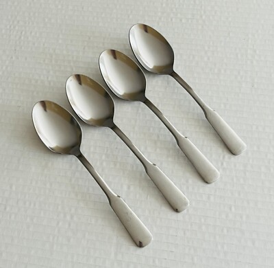 Oneida WM A Rogers Friendship American Ballad 4 Oval Soup Spoons Glossy Fiddle