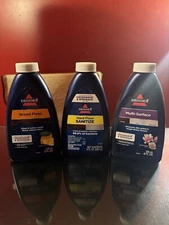 Bissell Wood Multi-Surface LOT of 3 Floor Crosswave Spinwave 8oz. Liquid Cleaner