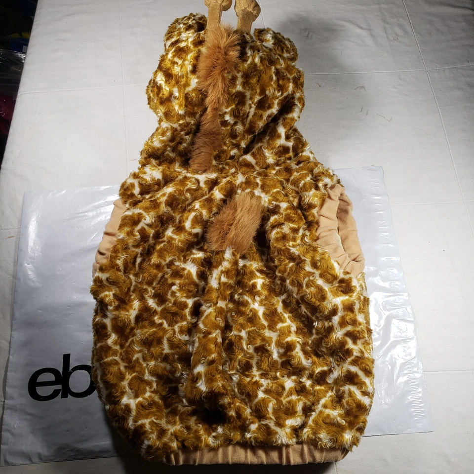 Halloween Costume Giraffe Vest Toddler Sz 24 M Hooded Tail Face - Image 4 of 4