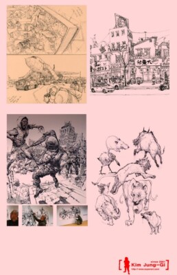 KIM COLLECTION キムコレ 金世俊 原画集など4冊 Kim Jung-Gi 2013 sketch collection Book Anime Illustration [Korea