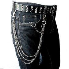 3-row Pants Chain Biker Chain Fashion Key Chain Belt Chain Chain Carabiner