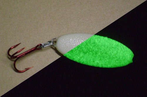 * Fishing Lures ALL SUPER GLOW IN THE DARK RATTLING CASTING JIGGING SPOON BAIT - Picture 2 of 17
