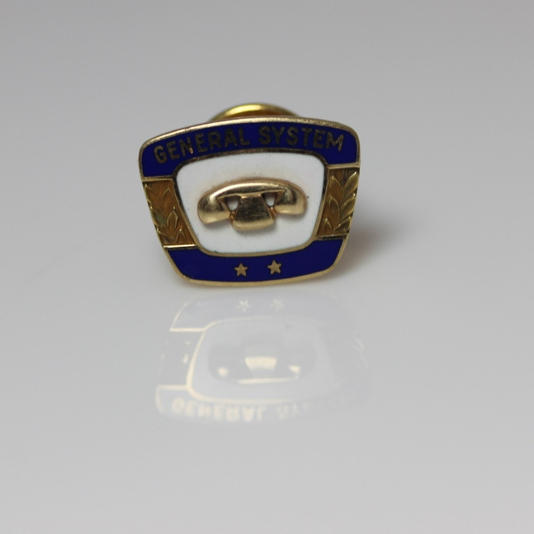 System Enamel Pin 10K Yellow Gold Enameled General System 2 Year Service Pin | eBay