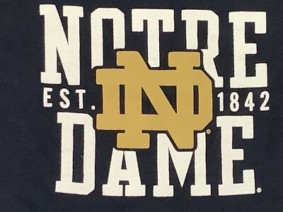 NCAA Notre Dame EST. 1842 Fighting Irish   Champion   navy blue T Shirt sz XL