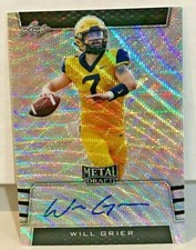 Will Grier 2019 Leaf Metal Draft RC Phot Variation SILVER WAVE Autograph Auto SP