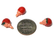3pc 1960s Eldon Japan 1/24 1/32 Slot Car PLASTIC DRIVERS RACER HEAD Nice Unused 