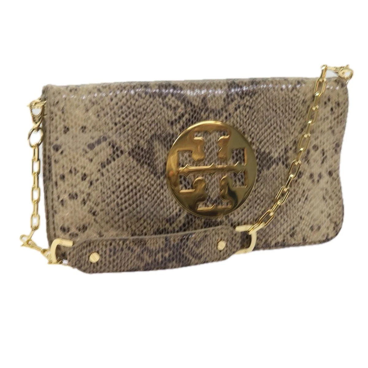 TORY BURCH Borsa a tracolla catena pelle scamosciata beige originale am5441