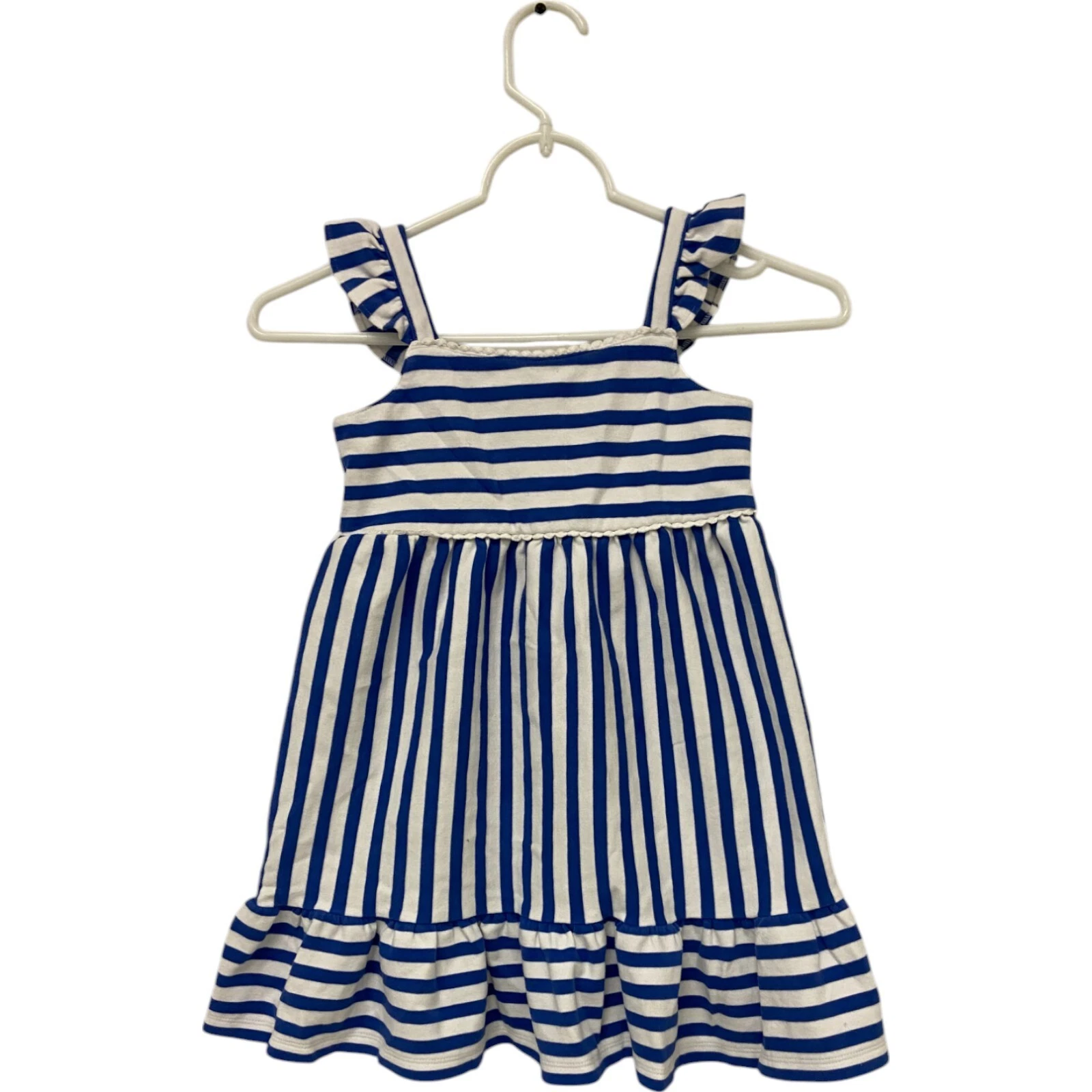 Janie And Jack Summer Dress Kids Girls 5 Blue White Striped Ruffle Square Neck
Opens in a new window