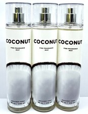 Bath  Body Works COCONUT Fine Fragrance Mist - Full Size 8 oz - NEW LOT OF 3