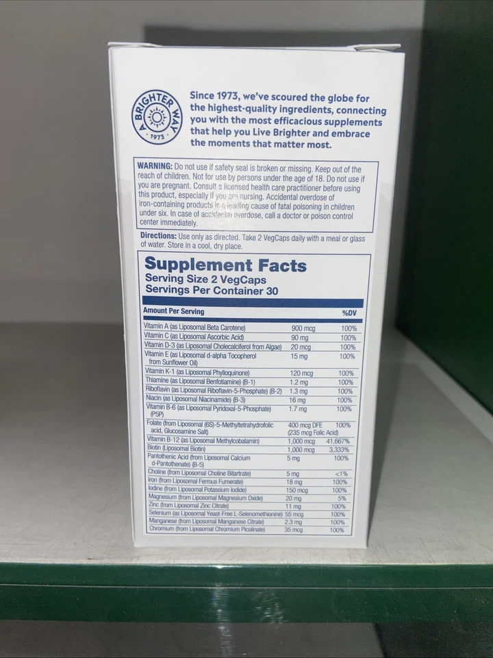 Solaray Multivitamínico Liposomal para Mujer, Mujer 60 Unidades (Pack de 1) ex4/24 Foto 2 de 3