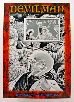 Ryo Asuka & Demons - Sketch 10 #55  Devilman (Amada 1997 Japanese card) Go Nagai