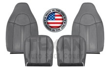 Cubierta de asiento delantero de cuero sintético medio de peltre oscuro para furgoneta GMC Savana 1997-2002