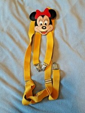 Vtg Minnie Mouse Mickey  Crew Suspenders One Size The Walt Disney Co.