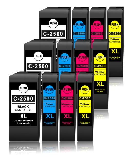 12 Druckerpatronen für Canon PGI-2500xl MAXIFY MB5050 MB5150 MB5155