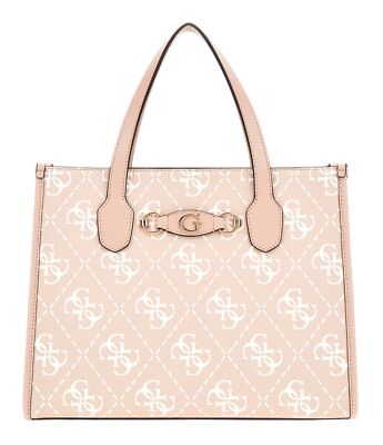 GUESS Izzy 2 Compartment Tote Handtasche Tasche Sundial altrosa weiß Neu