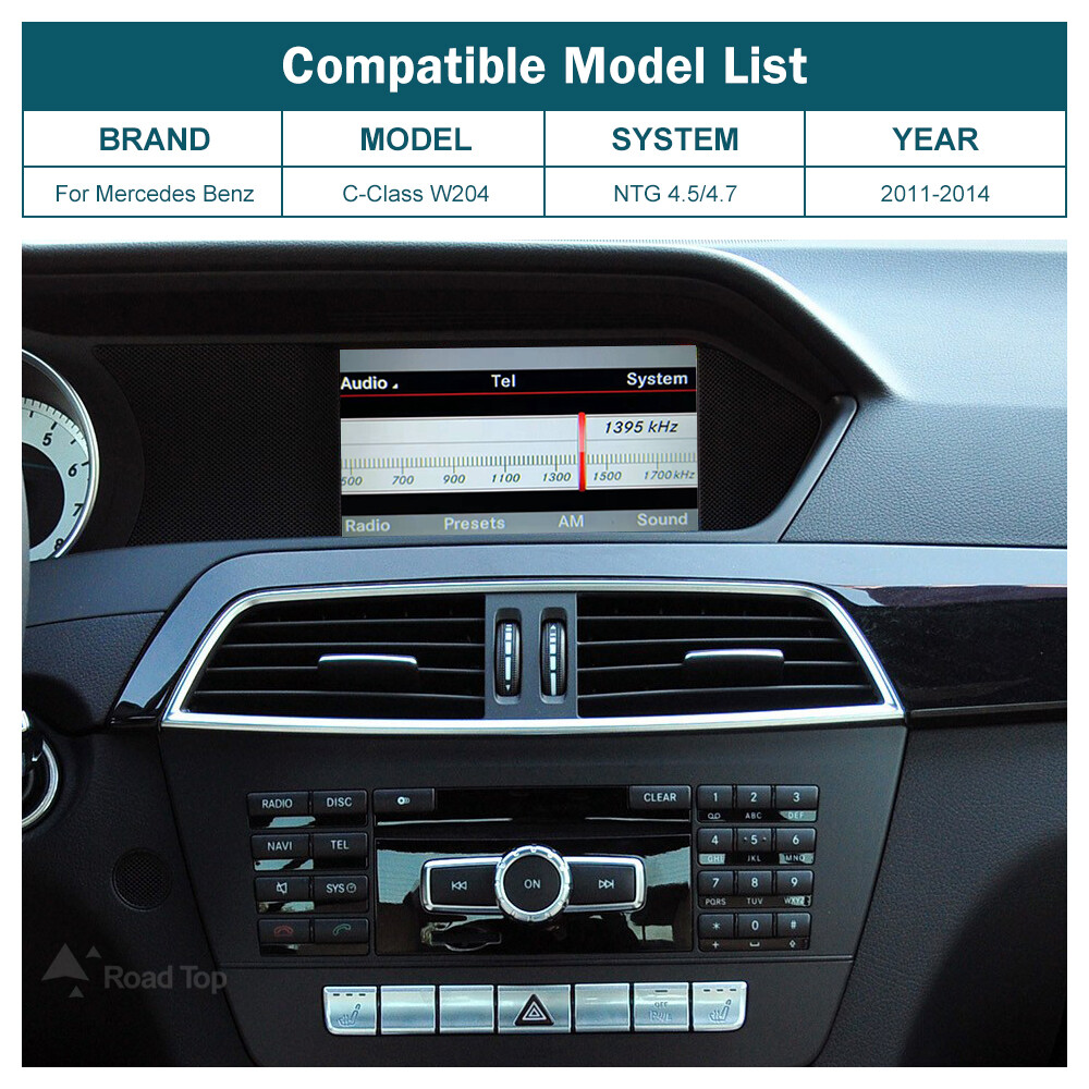 NINETOM 12.3" Wireless CarPlay Android Auto Touchscreen For Mercedes-Benz C-Class W204 (2008–2010) – NTG 4.0 System Upgrade - View #3