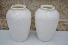 + Older Pair of Church Flower Vases + 9" ht. + (CU#239)