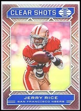 2020 Panini Illusions #20 Jerry Rice Clear Shots Sapphire