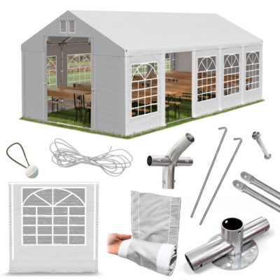 5x10 Partyzelt Gartenzelt Eventzelt Cateringzelt NEU PVC SP weiß